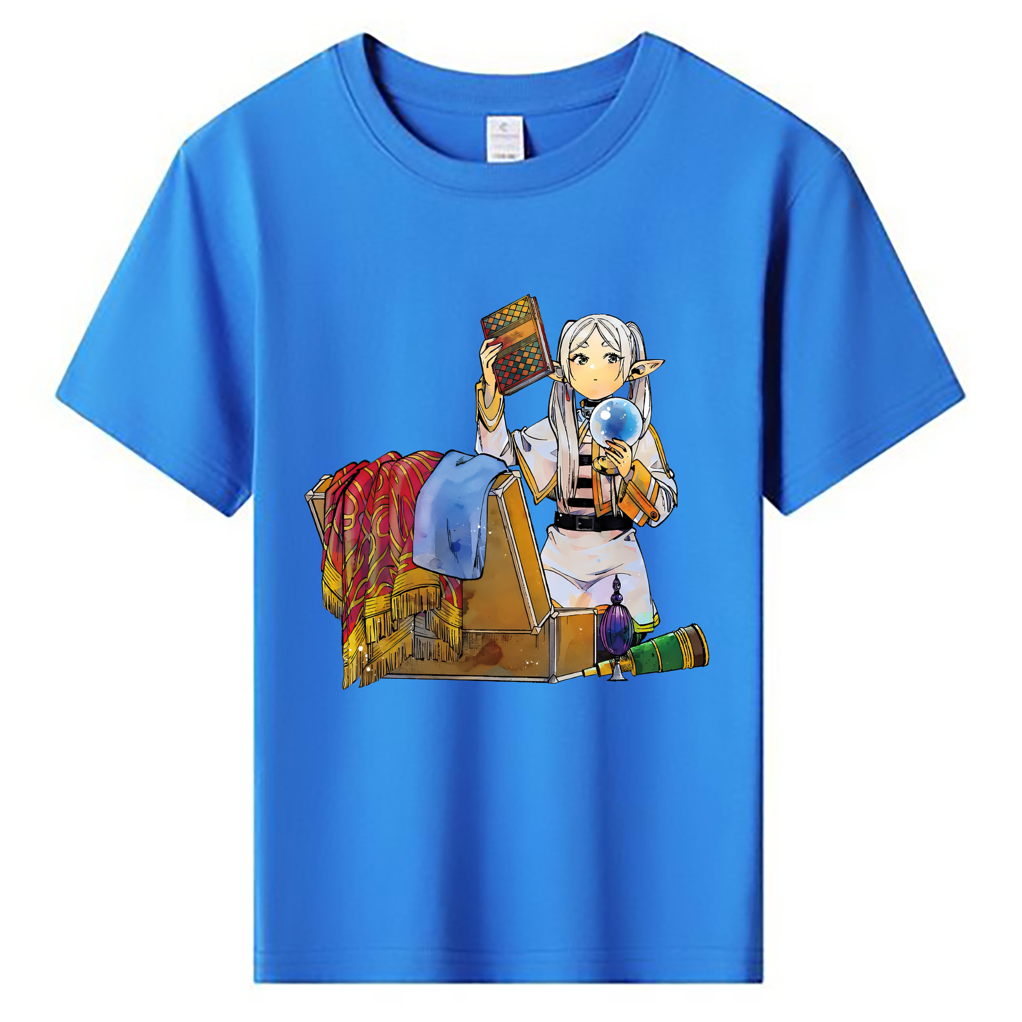 （画像用） 葬送のフリーレン Frieren 綿100％キッズTシャツ（フロントプリント）